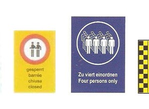 div Pistentafeln