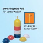 Markierungshüte rund inkl Stange zum auffädeln